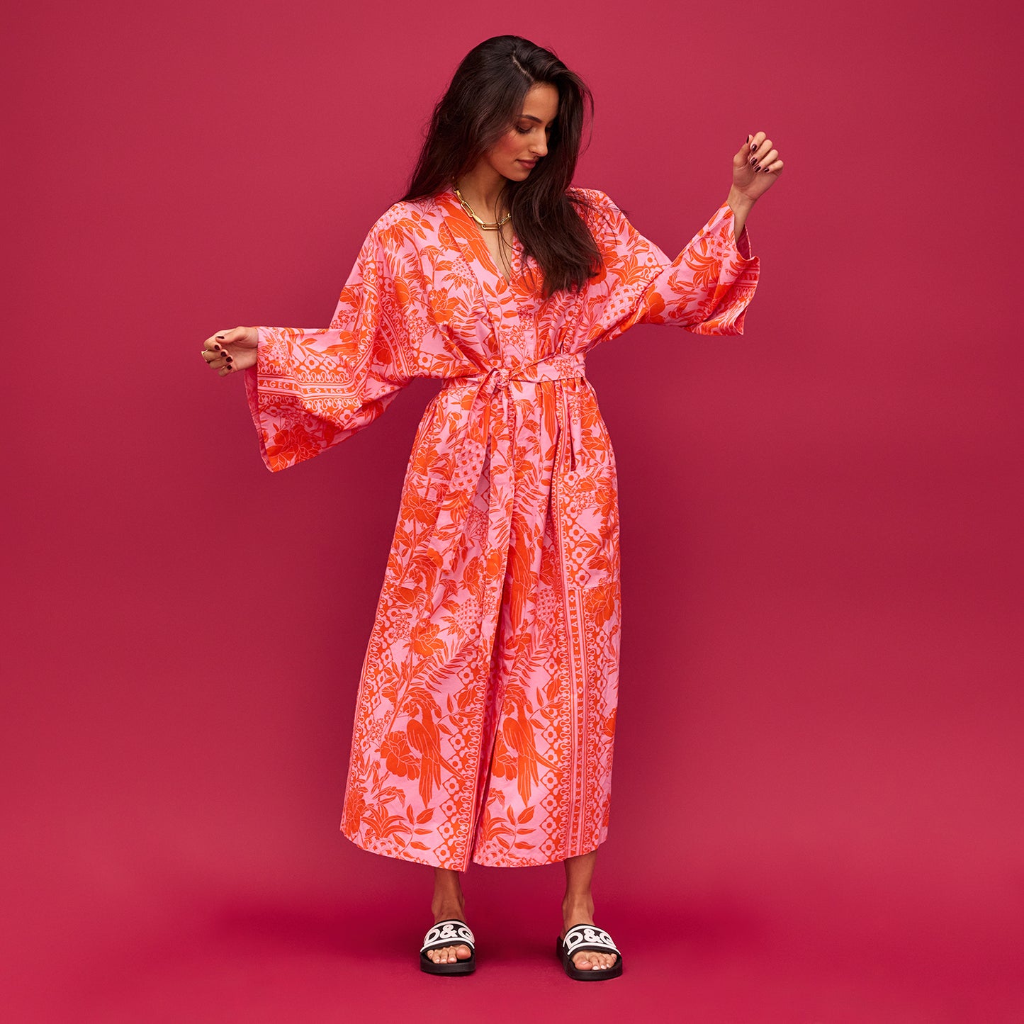 Alexa Cotton Robe Cosmos