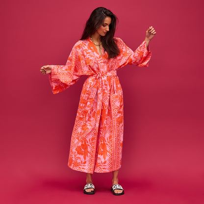 Alexa Cotton Robe Cosmos