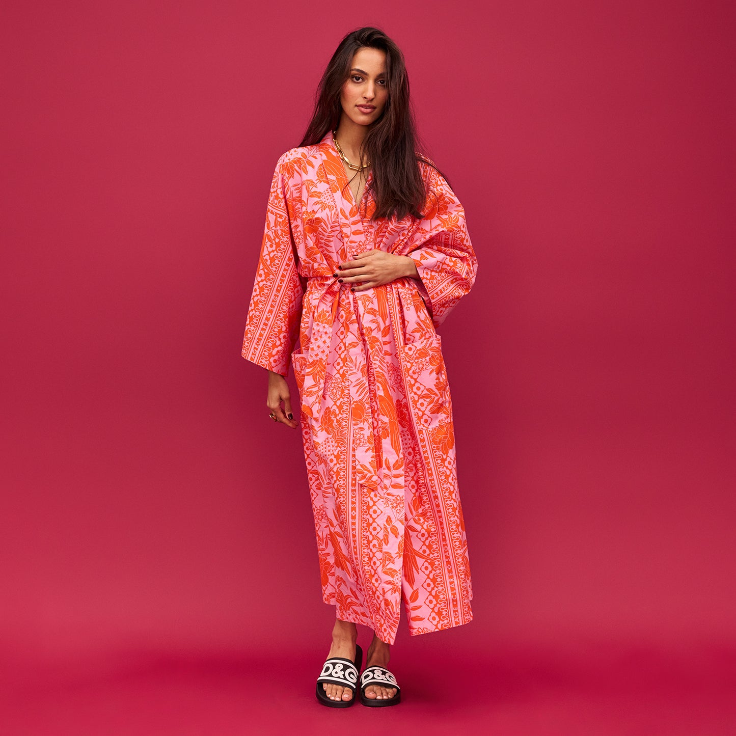 Alexa Cotton Robe Cosmos