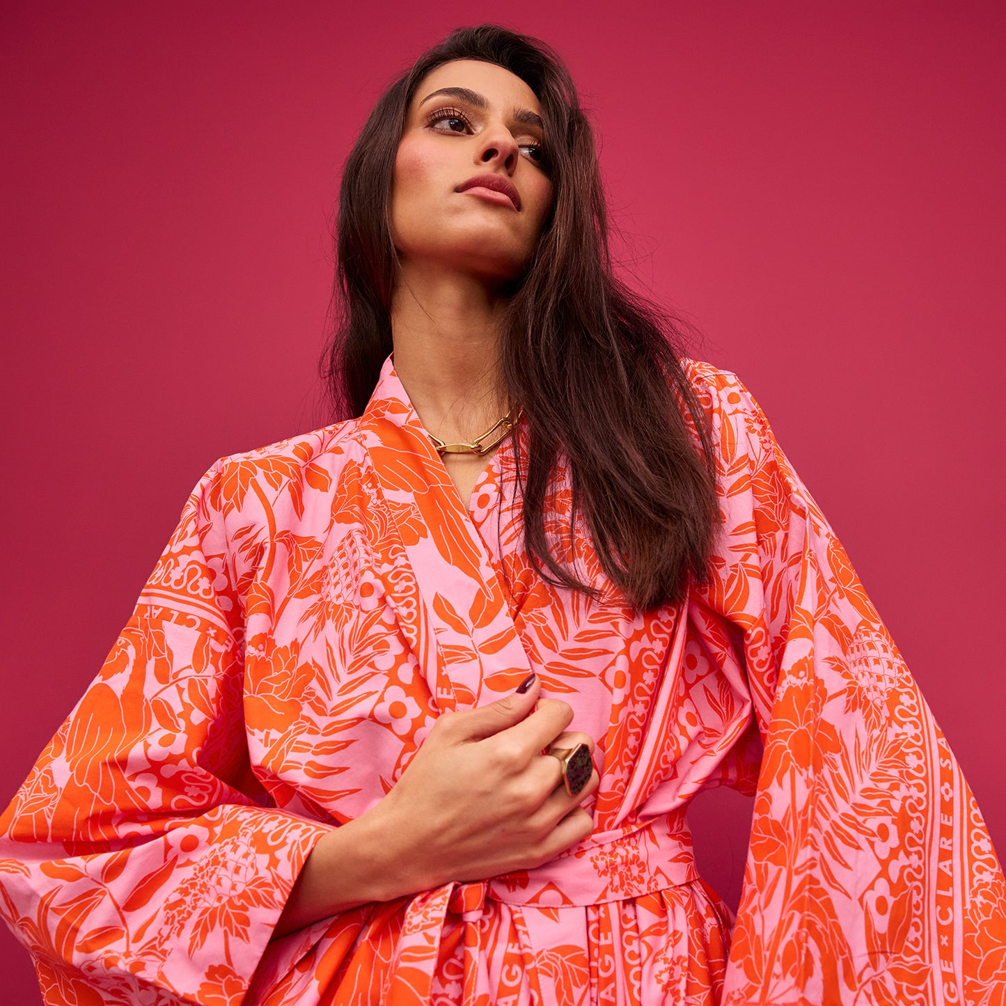 Alexa Cotton Robe Cosmos