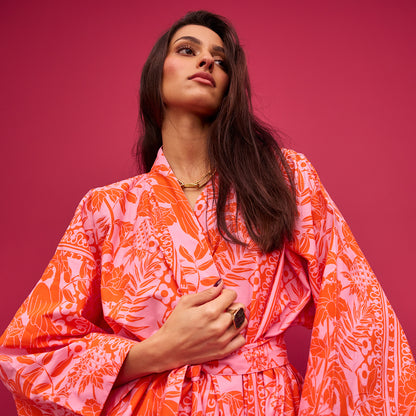 Alexa Cotton Robe Cosmos