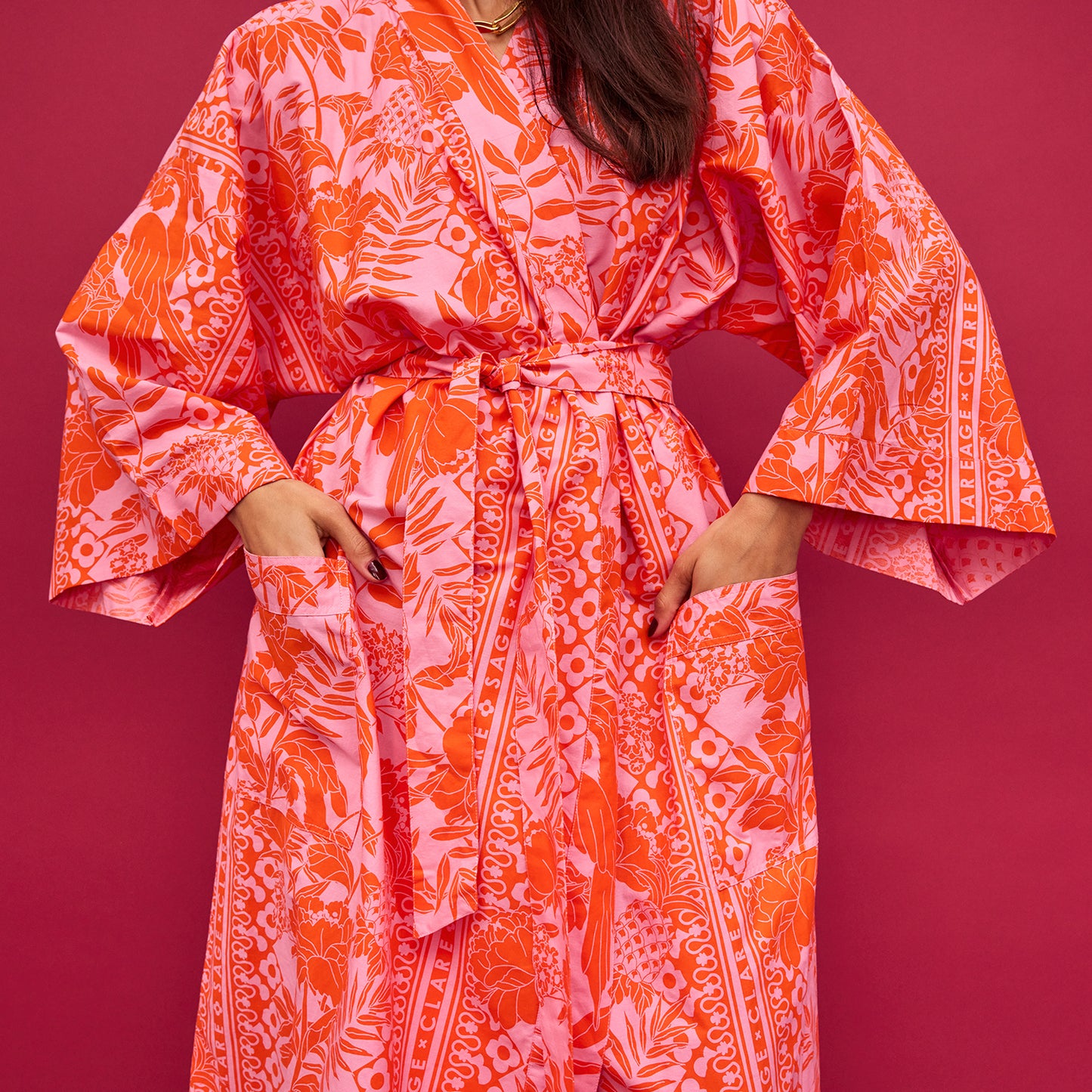 Alexa Cotton Robe Cosmos