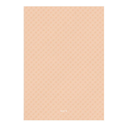 Peach Gingham 'Note' A5 Lined Notebook