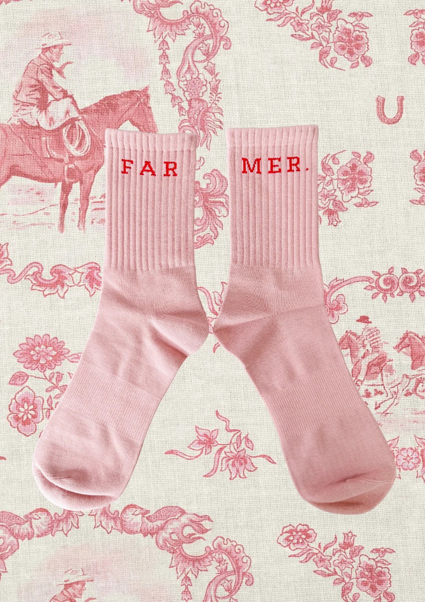 Pink FM Boot Socks