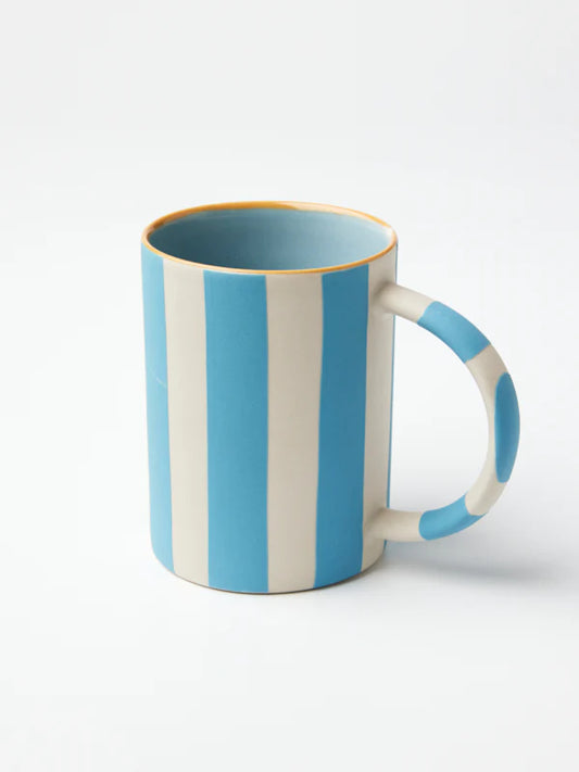 Happy Stripe Blue Mug