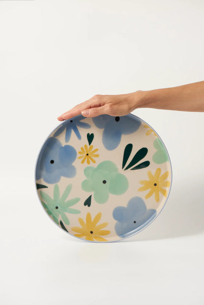 Ditsy Platter Blue