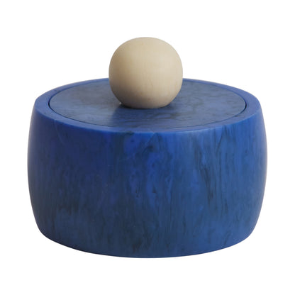 Karine Mini Canister ~ Azure + Pearl