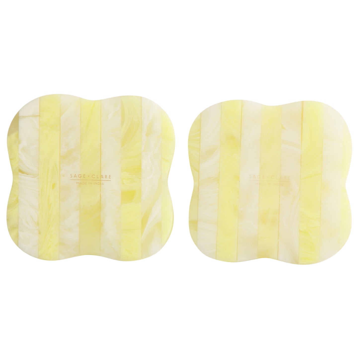 Noellyn Resin Coasters - Set of 2 - Aspen Gold