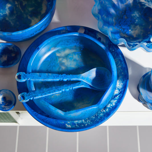 Wilkie Salad Servers Lapis
