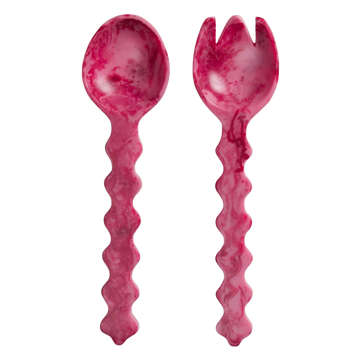 Gisele Salad Servers ~ Crimson