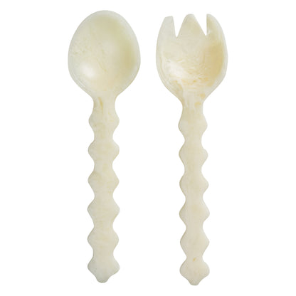 Gisele Salad Servers ~ Pearl