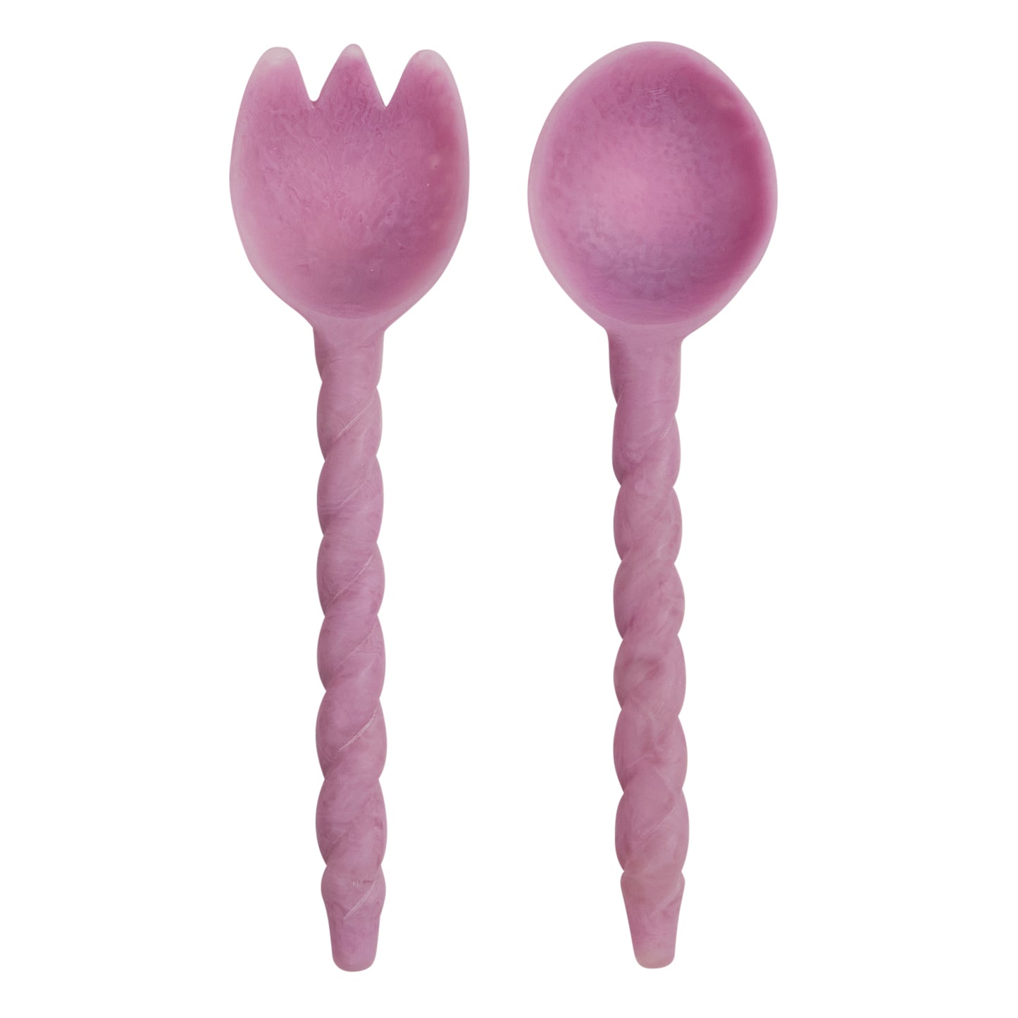 Rose Salad Servers - Orchid