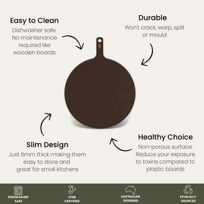 Round Wood Fibre Chopping Board - Nutmeg