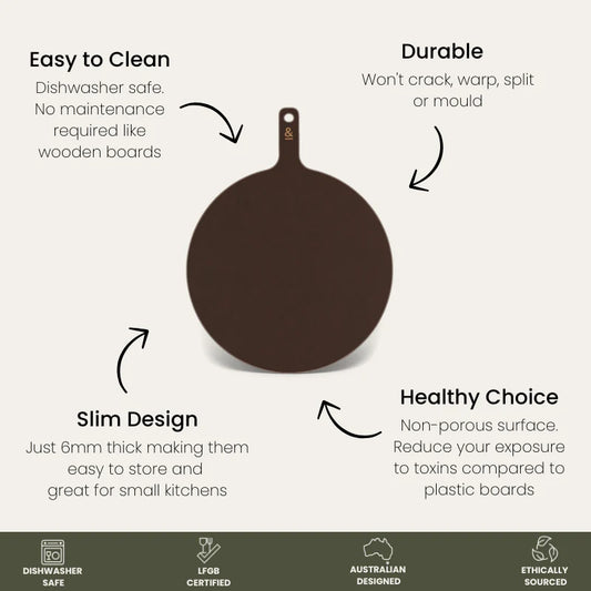 Round Wood Fibre Chopping Board - Nutmeg