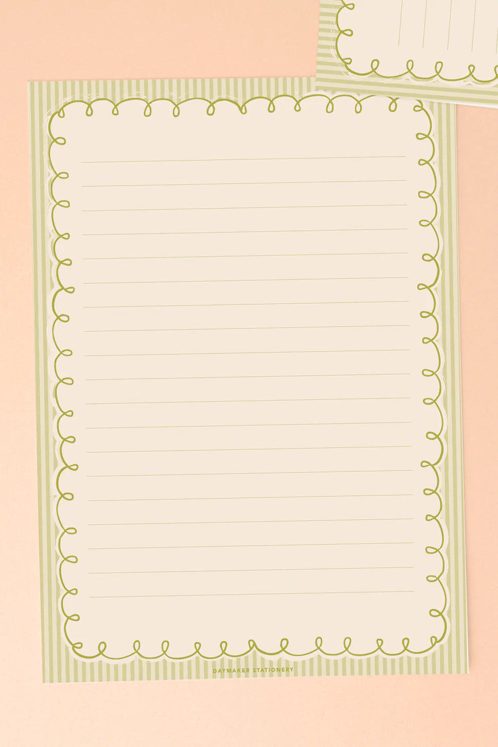 Vert Pinstripe Letter Writing Set