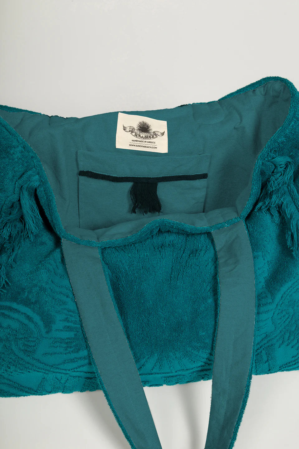 Terry Tote Beach Bag ~ Teal