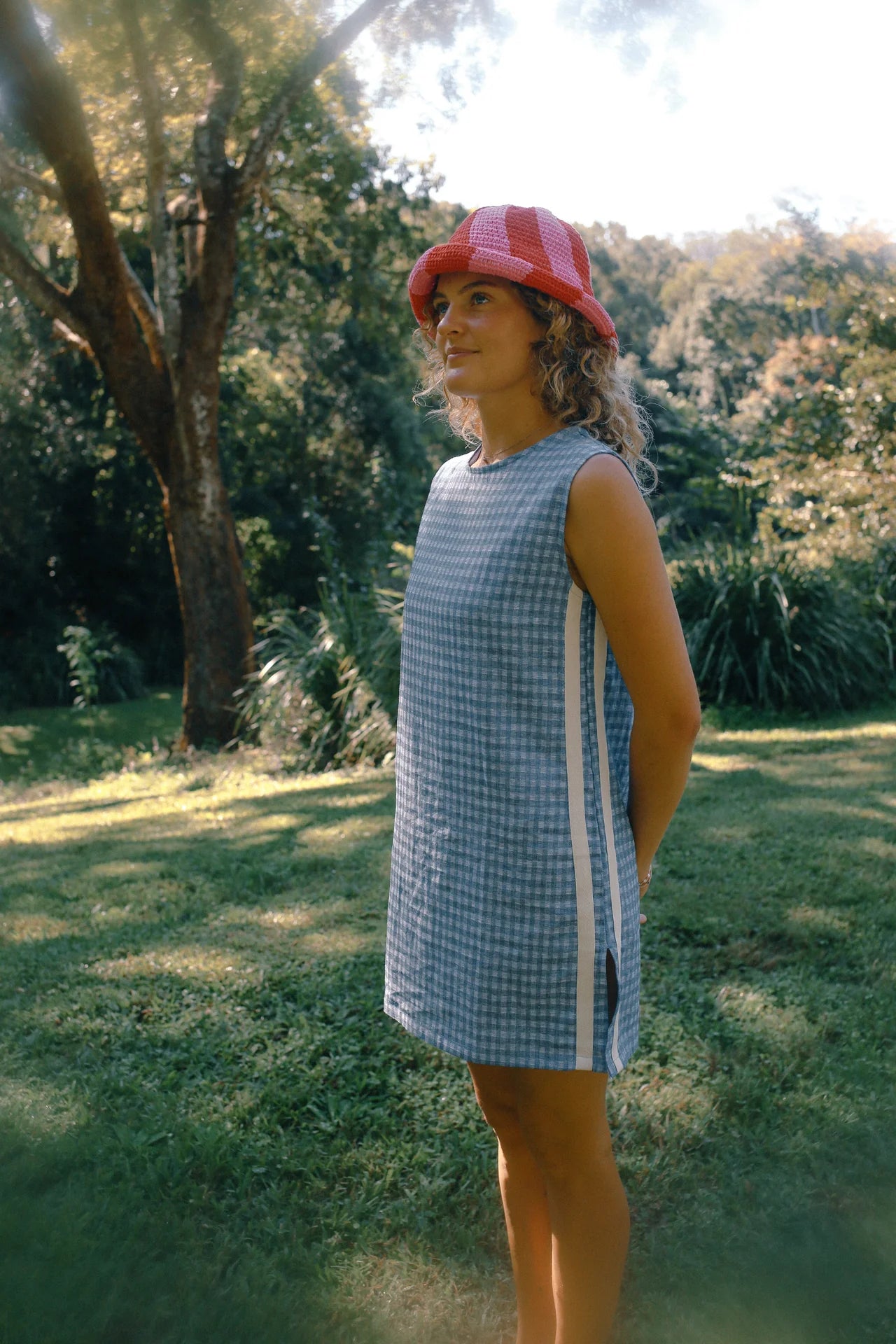 Sporty Dress Blue Gingham