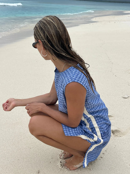Sporty Dress Blue Gingham