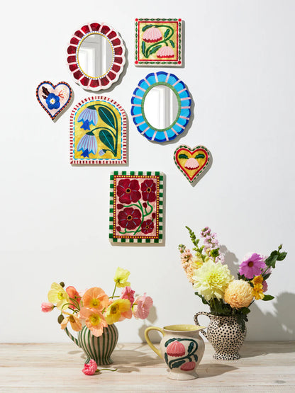Bloom Nouveau Yellow Square Wall Art