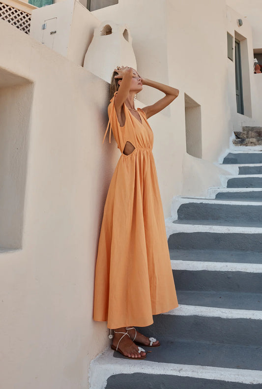 Dana Maxi Dress Sunset Orange