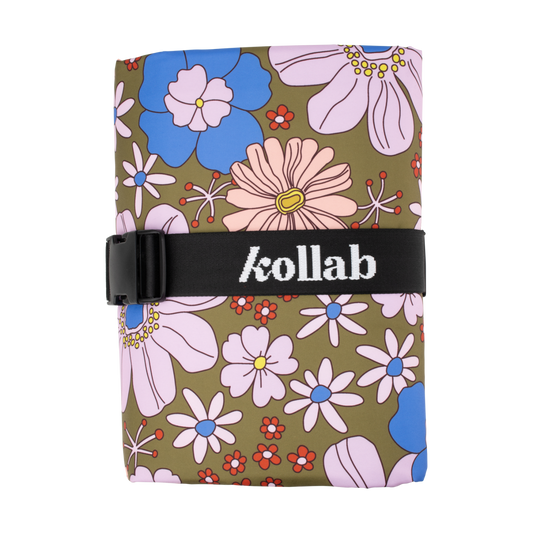 Picnic Mat Blue Flowers