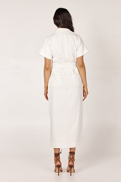 Nicole Midi Dress Ivory