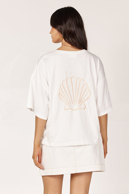 Shell Embroidered Tee