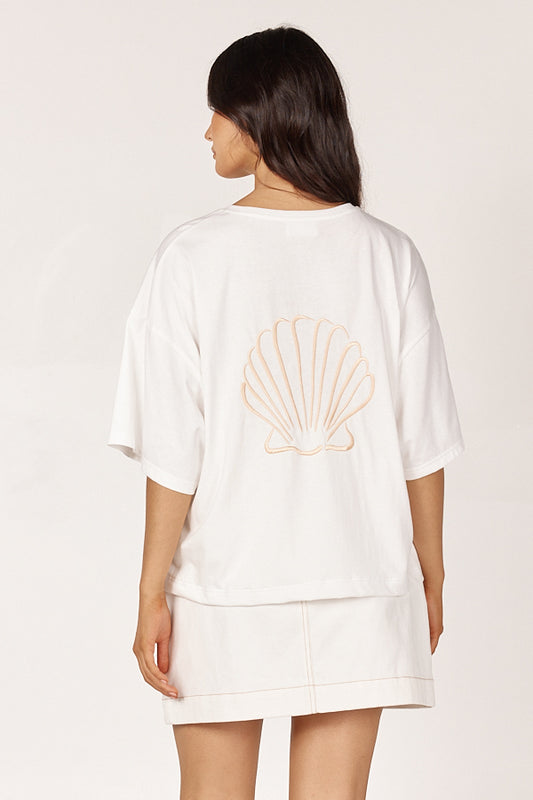 Shell Embroidered Tee