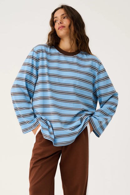 Harley Long Sleeve- Truffle/Ice Stripe