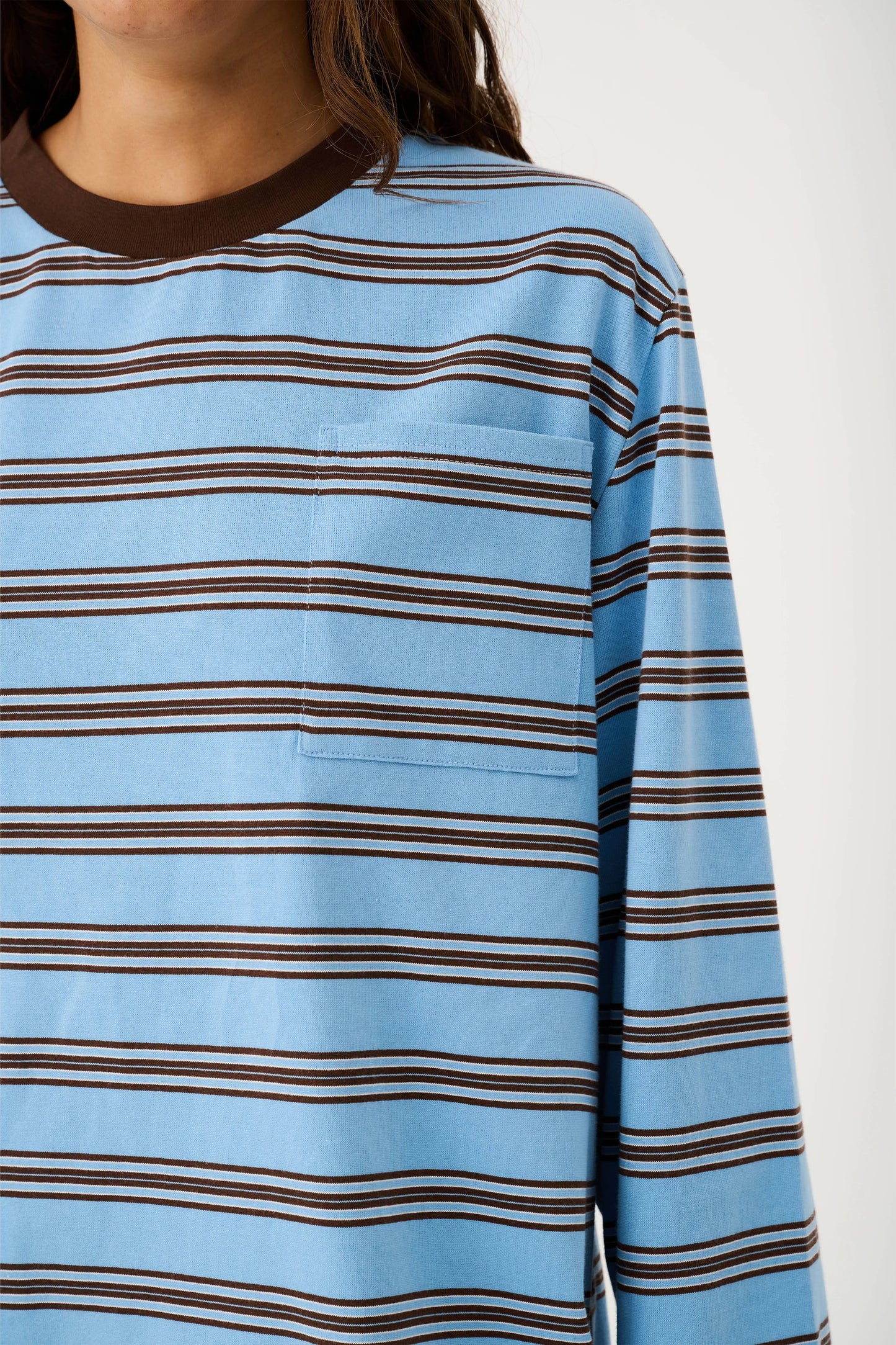 Harley Long Sleeve- Truffle/Ice Stripe