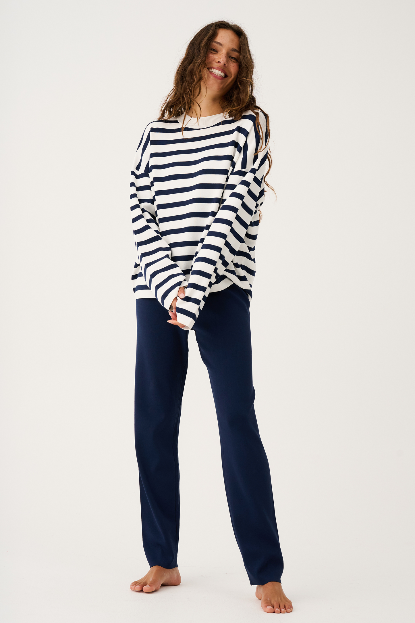 Rae Knit-Navy Stripe