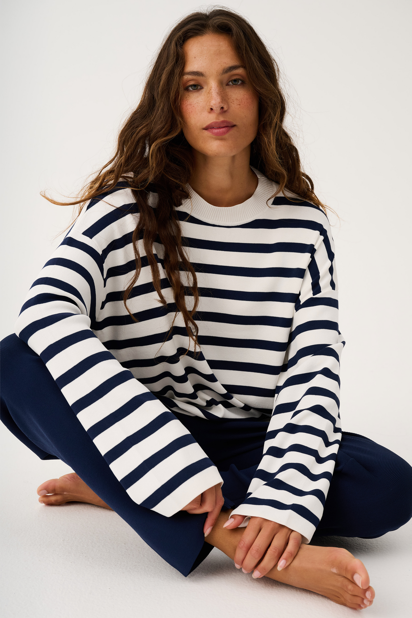 Rae Knit-Navy Stripe