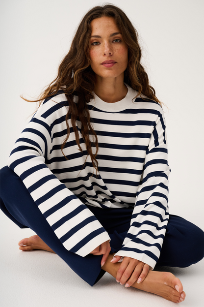 Rae Knit-Navy Stripe