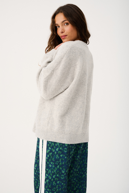 Adela Knit Cardi-Grey Marle