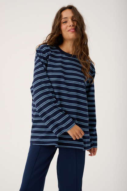 Harley Long Sleeve- Navy Stripe