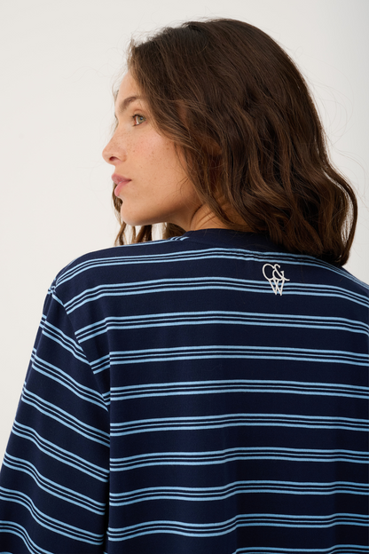 Harley Long Sleeve- Navy Stripe