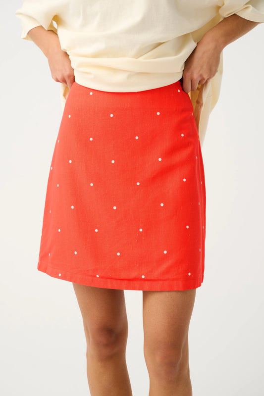 Zyla Mini Skirt- Mandarin Spot