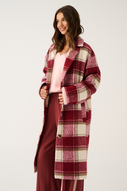 Greta Coat ~ Berry Check
