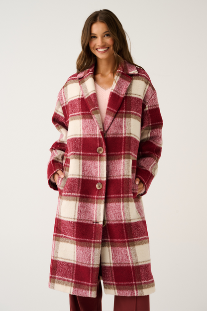 Greta Coat ~ Berry Check