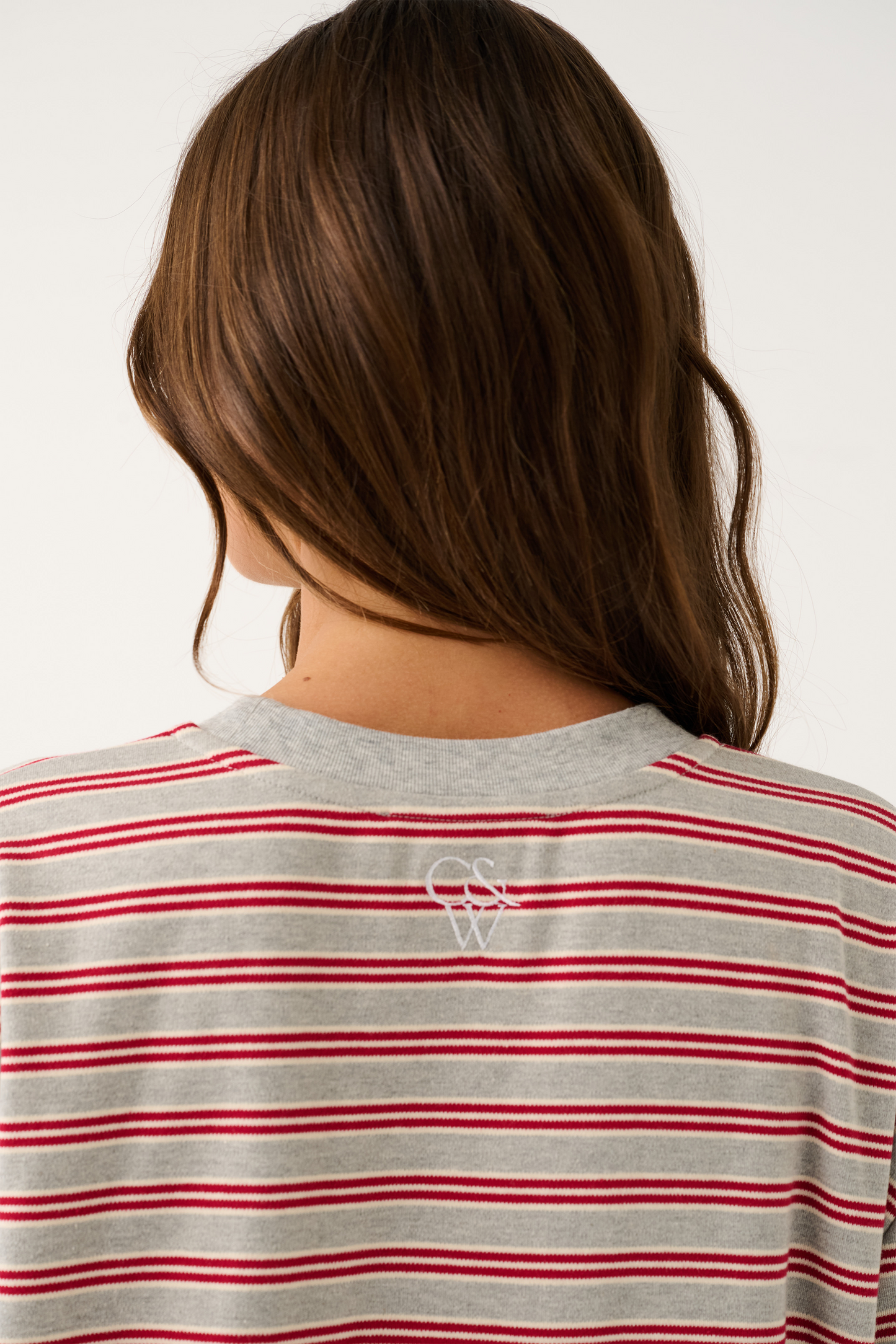 Harley Long Sleeve ~ Grey Marle Stripe
