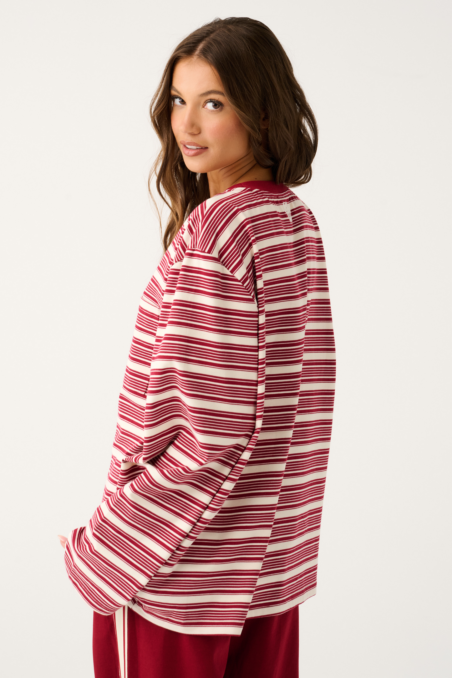 Harley Long Sleeve ~ Plum Stripe