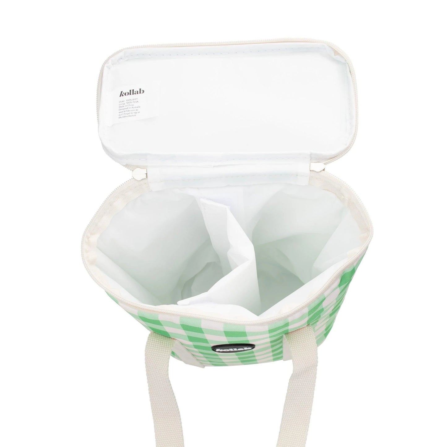 Wine Cooler Bag Kelly Green Check