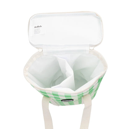 Wine Cooler Bag Kelly Green Check