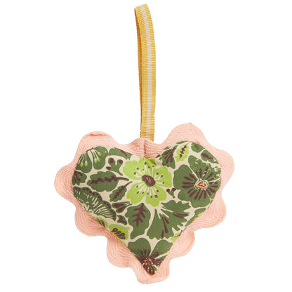 Magnolia Cotton Heart Decoration - Cactus Green