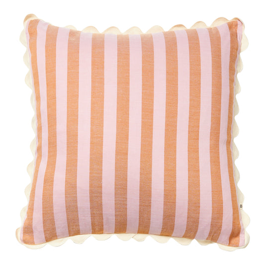 F/Cushion Woven Stripe peach/purple 60