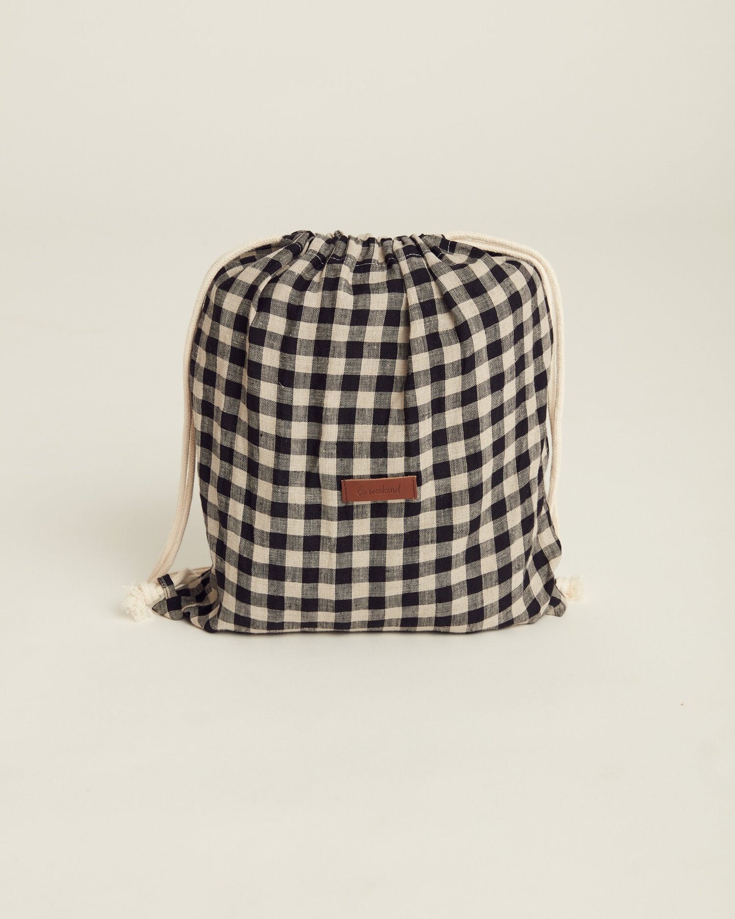 Linen Picnic Rug Classic Gingham