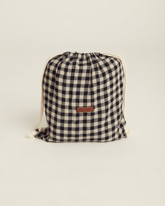 Linen Picnic Rug Classic Gingham